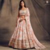 Buy Online Pearl White Organza Embellished Lehenga Set