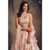 Buy Online Pearl White Organza Embellished Lehenga Set