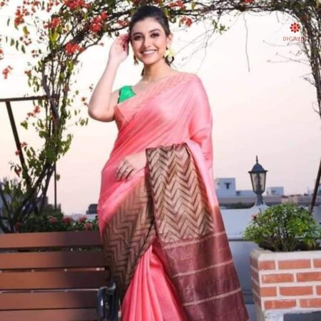 Rouge Pink Summer Silk Weaving Saree