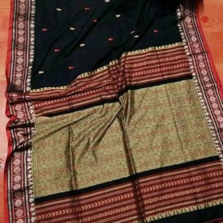 Buy Online Black Assam Khadi Handwoven Handloom Saree