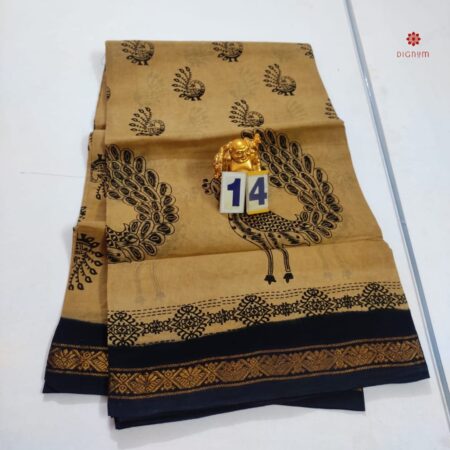 Buy Online Hand Printed & Hand Dyed Cotton Saree