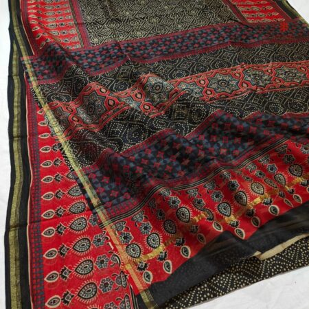 Buy Online Multicolor HChanderi Patola Silk by Cotton Saree