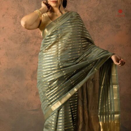 Buy Online Sage Green Pure Kota Silk Saree