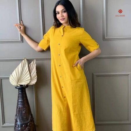 Buy Online Tuscan Yellow Premium Quality Cotton Co-ord Set
