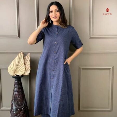 Buy Online Navy Blue Premium Quality Cotton Co-ord Set