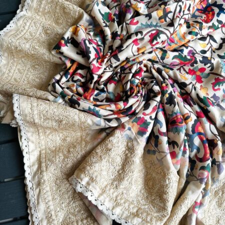 Buy Online Multicolor Tussar Silk Kalamkari Designer Saree