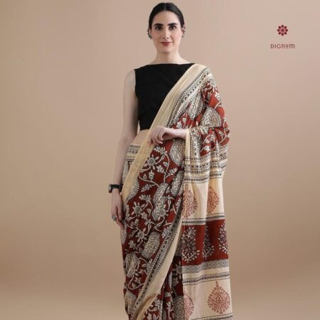 Buy Online Multicolor Pure Mulmul Cotton Printed Saree