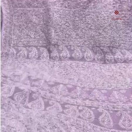 Latest Design Lilac Full Jaal Chikankari Hand Embroidered Saree