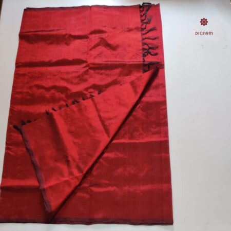 Latest Design Maroon Red Handwoven Silk Cotton Saree