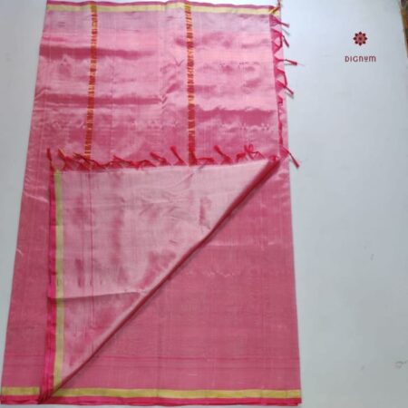 Latest Design Baby Pink Handwoven Silk Cotton Saree