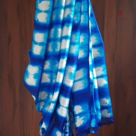Latest Design Royal Blue Pure Silk Tie & Dye Hand Bandhani Saree