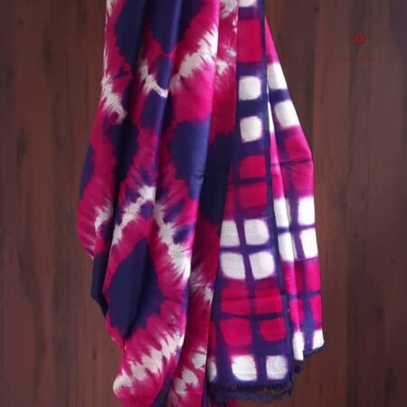 Latest Design Magenta Pink Pure Silk Tie & Dye Hand Bandhani Saree