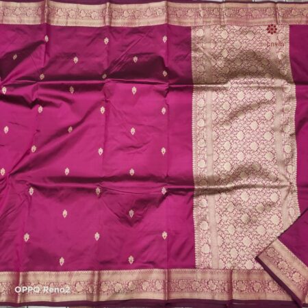 Latest Design Fandango Purple Pure Handwoven Banarasi Katan Silk Saree