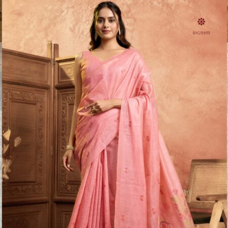Latest Design Taffy Pink Muga Cotton Weaving Saree