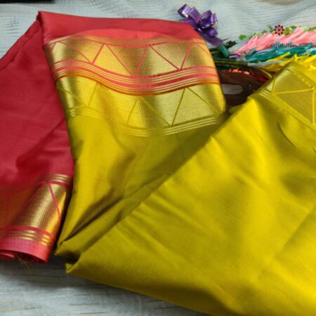 Latest Design Pear Green Dual Tone Mysore Silk Saree